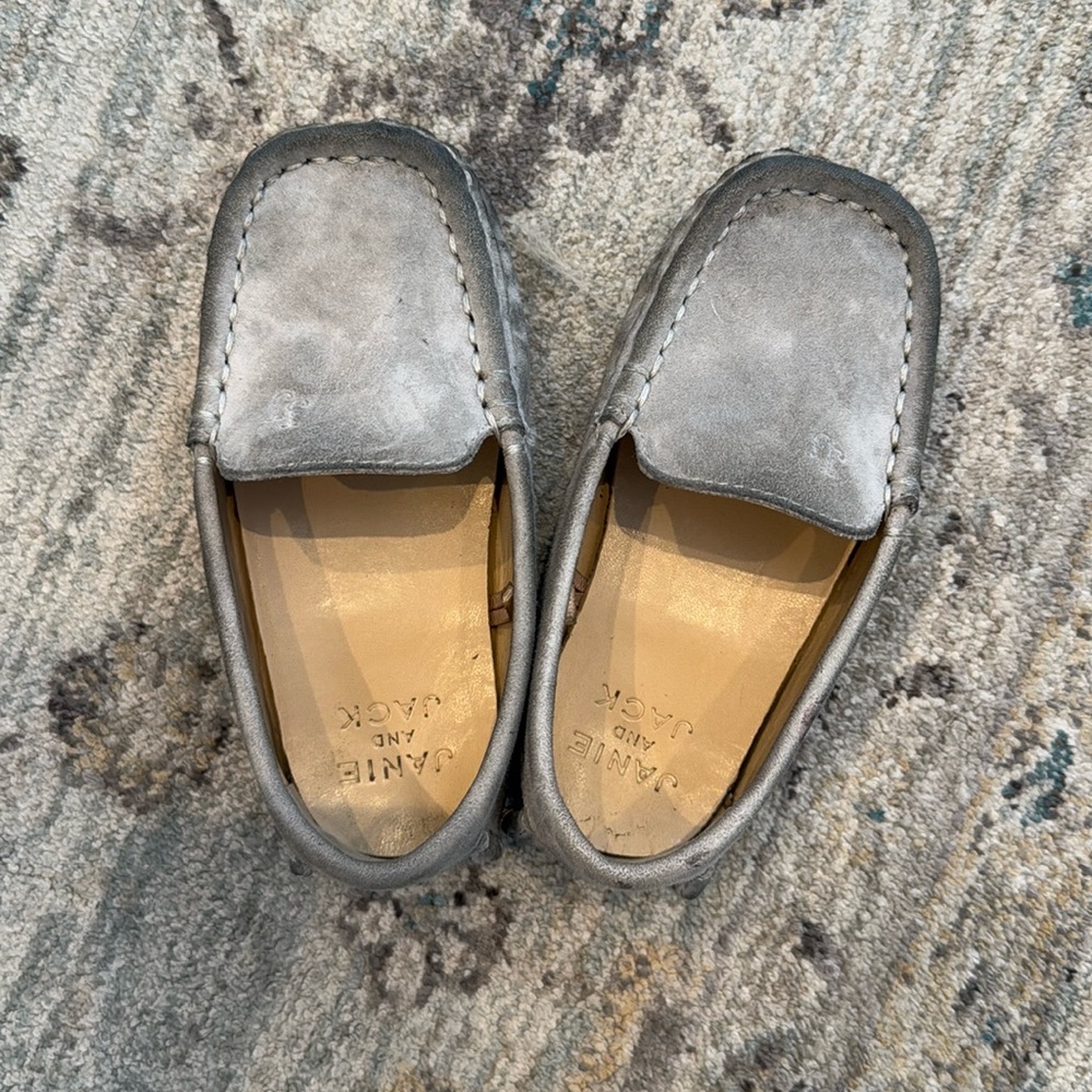 Janie and Jack Driving Loafers suede. Well loved as shown in photos.